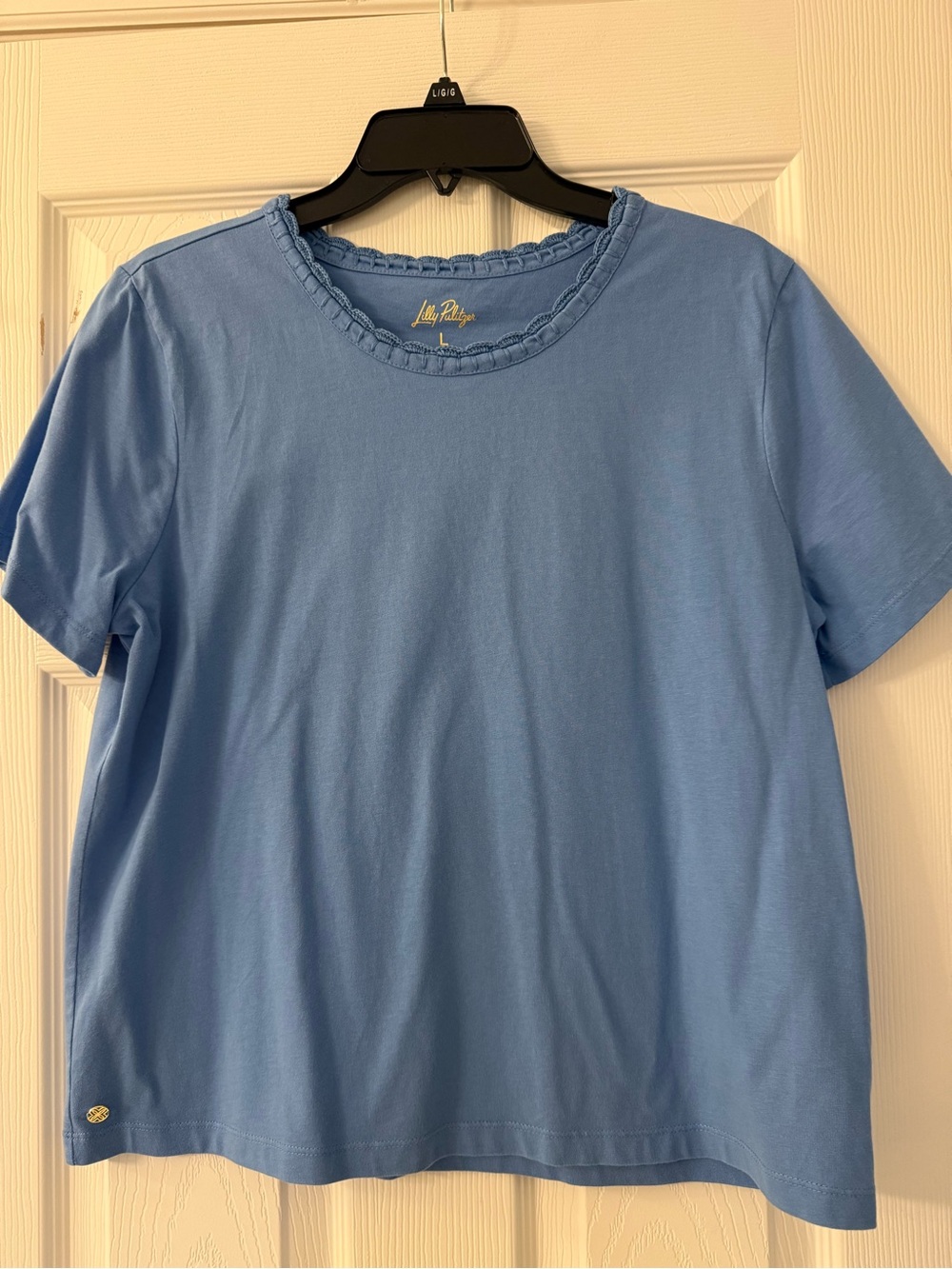 Lilly Pulitzer Light Blue Short Sleeve Blouse
